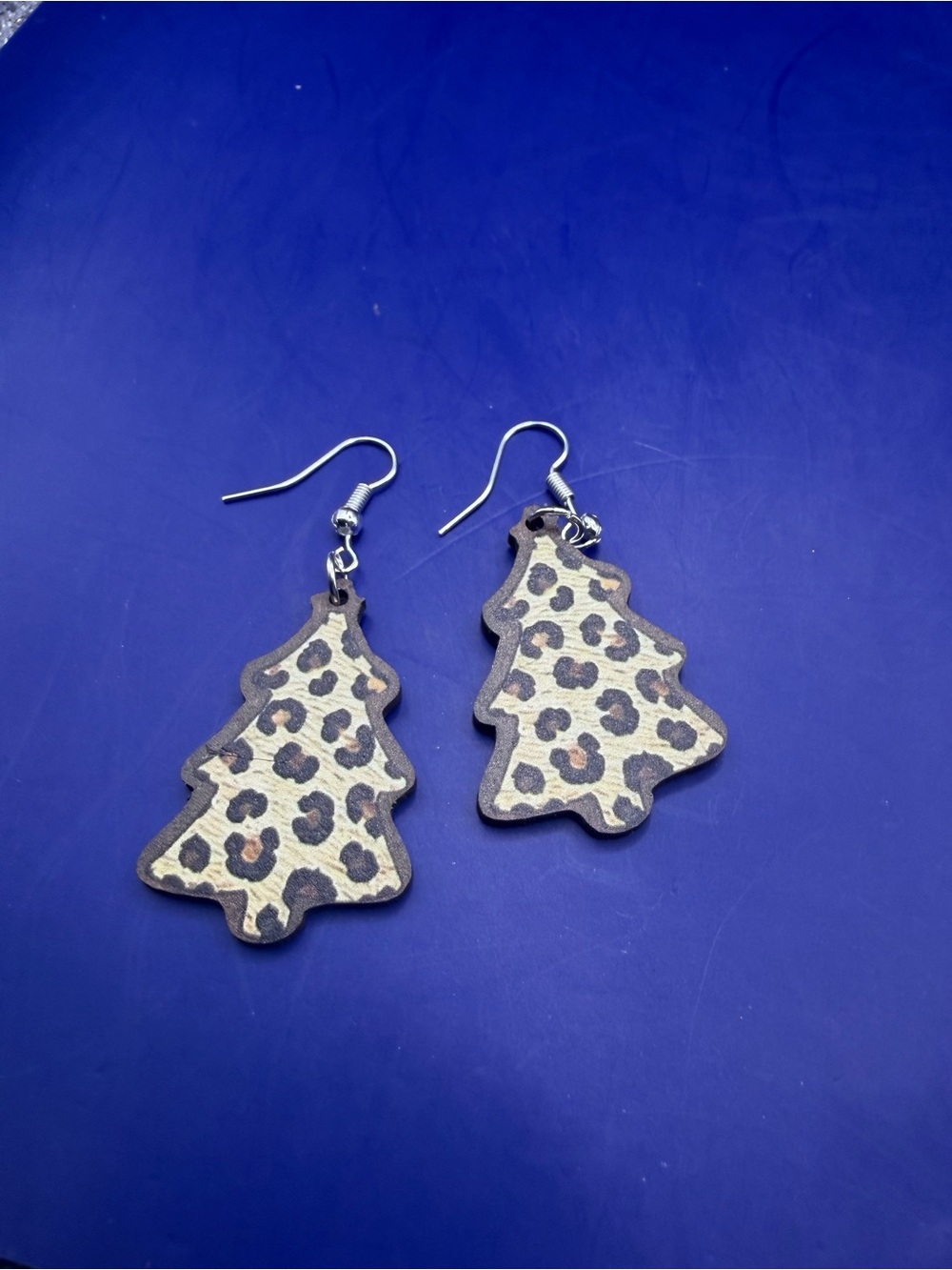 Wooden Tree Dangle Earrings